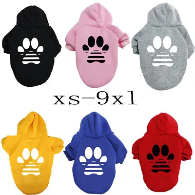 Pet Dog Paw Clothes Cat Puppy Coat Winter Hoodies Warm Sweater Jacket Clothing • $4.99