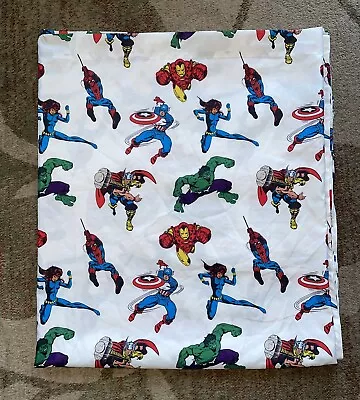 Marvel Comics Avengers Queen Flat Sheet Clean Polyester • $8