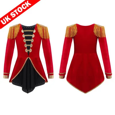 UK Girls Circus Ringmaster Lion Tamer Drum Majorette Costumes Leotard Dancewear • £35.75