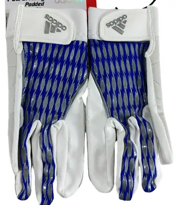 Adidas Womens PowerAlley Padded Baseball Batting Gloves White/Royal XL • $24.99