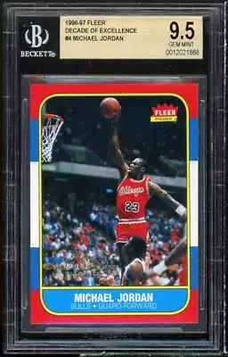 Michael Jordan Card 1996-97 Fleer Decade Of Excellence #4 BGS 9.5 • $200