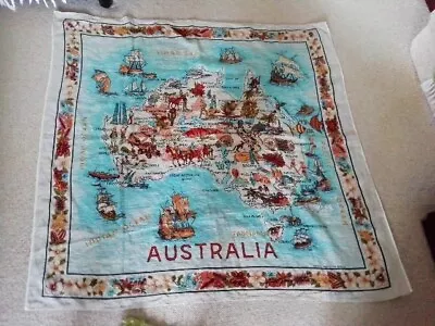 Pure Linen Table Cloth/ Throw Over Map Of Australia 🌏 • £15