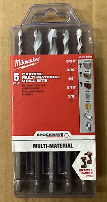 Milwaukee 48-20-8898 SHOCKWAVE Carbide Multi-Material 5-Piece Drill Bit Set  • $19.95