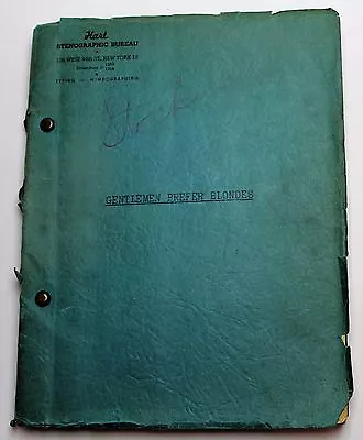 GENTLEMEN PREFER BLONDES / Joseph Fields 1949 Original BROADWAY Musical Script • $815