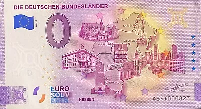 Ticket 0 Euro Die German Bundeslander Hessen Germany 2020 N° Various • £5.87