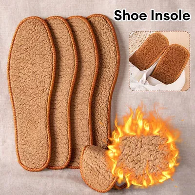 Natural Sheepskin Insoles Winter Real Fur Wool Insoles Men Women Warm Soft Boots • $6.92