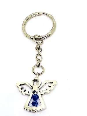 £3.50 • Buy September Birthstone Guardian Angel Keyring Lucky Charm Keepsake Gift Safety