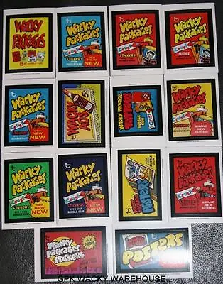 Wacky Packages Old School 4 Complete Wrappers Ads Stickers Set 14/14 Ludlow Back • $99.97