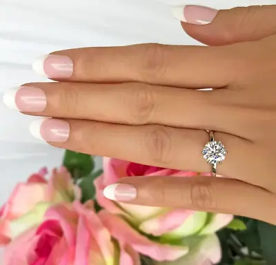 Diamond Engagement Ring VS1 F 2 Carat EX Round Grown Lab Created 18K White Gold • $2899.99