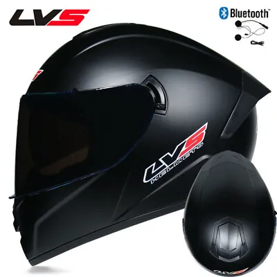 DOT Bluetooth Full Face Motorcycle Helmet Racing Dual Lens Motor Sport Helmets • $111.66