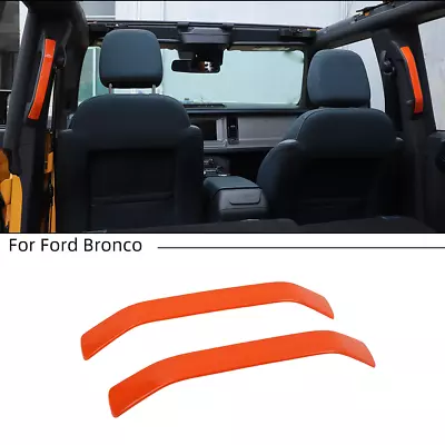 B Pillar Handle Grab Bar Cover Trim Strip For Ford Bronco 21+ Orange Accessories • $19.09