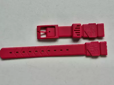 Vintage Tag Heuer First Gen Formula 1 F1 Rubber Band Strap Red 15mm Ladies ? • £54.99