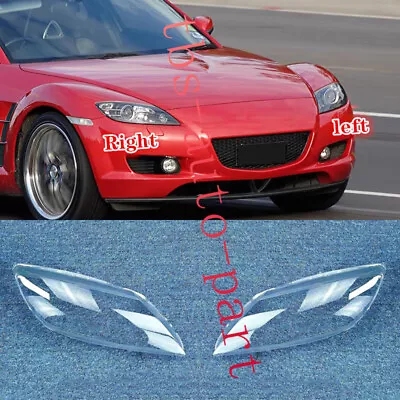 For Mazda RX-8 Coupe 2004-2008 LH&RH Side Headlight Lens Cover+Sealant Glue • $197.99