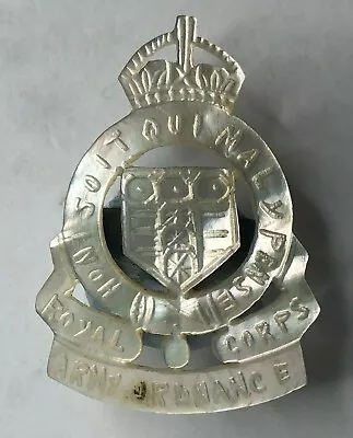 £40 • Buy WW2 Royal Army Ordnance Corps Sweetheart Brooch Hand Carved Egyptian Made 