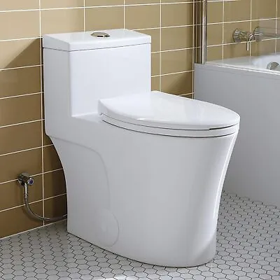 HOROW T0338W One Piece Toilet 10  Rough-in Elongated W/Comfortable Seat Height • $269