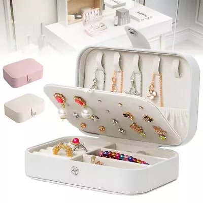 £7.99 • Buy Jewellery Box Travel Boxes Jewelry Organizer Ornaments Storage Case Portable