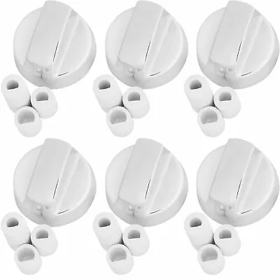 6 X Universal Silver Chrome Steel Candy Caple Cooker Oven Hob Control Knob  • £15.99