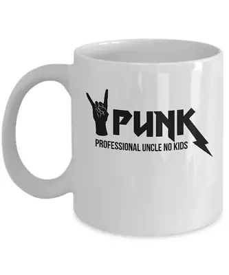 Professional Uncle No Kids Hand Horn Punk Coffee & Tea Gift Mug • $14.99