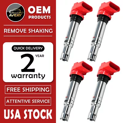 $56.10 • Buy 4x Coil Packs Set 036905715F For VW Golf 1.4 TSI VW Polo Jetta 1.6 FSI Tiguan
