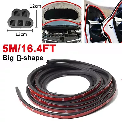 16FT Universal B-Shape Rubber Car Door Seal Strip Hollow Edge Guard Weatherstrip • $9.99