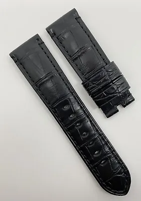 $295 • Buy Authentic Officine Panerai 24mm X 22mm Black Alligator Watch Strap Band Tang OEM
