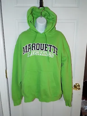 Vintage Marquette University Large Champion Hooded Sewn In Sweatshirt Green • $16