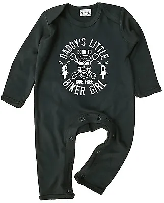 Motorbike Baby Clothes  Daddy's Little Biker Girl  Baby Romper Suit • £14.95