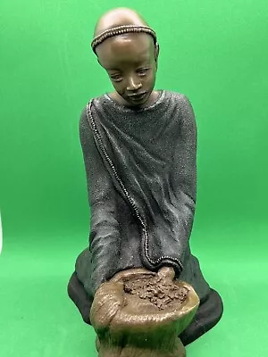 £25 • Buy Soul Journeys Maasai Beautiful One Figurine - Bahiya, 2001, Grey/gold, Vgc!!