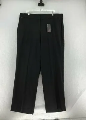 Avenue Womens Cool Hand Straight Leg Casual Curvy Black Trouser Pant Size 20 T • $29.99