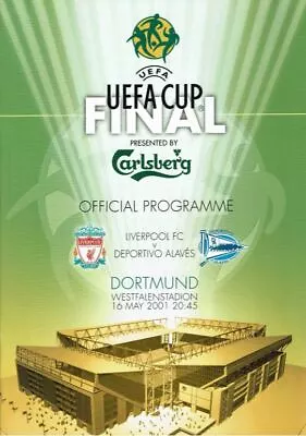 £4.99 • Buy 2001  LIVERPOOL V DEPORTIVO ALAVES  UEFA CUP FINAL PROGRAMME  16/05/01