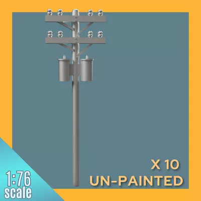 £6.99 • Buy Hornby 00 Gauge Model Telephone/Power/Utility Pole X10 3D Printed Scale Scenery