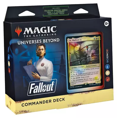 MTG Fallout Commander Deck Science! Booster Pack Deck Box Trading Card Game • £39.95