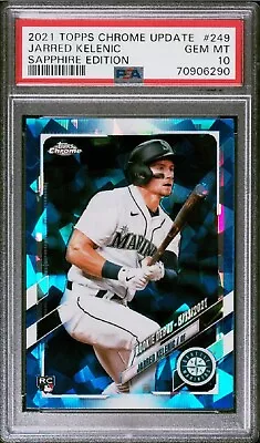 2021 Topps Chrome Update Sapphire 💎 JARRED KELENIC Rookie Debut PSA 10 LOW POP • $9.99