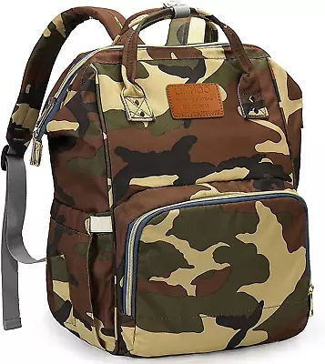 Limhoo Diaper Bag Backpack For Men Dad Waterproof Large Canvas Camo Nappy Bags • $98.95