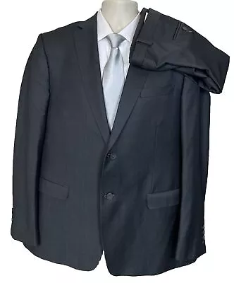 Bespoke Ermenegildo Z Zegna Dark Grey Wool/Mohair Suit Sz 40-42 40x32 FLAWS (t8) • $85