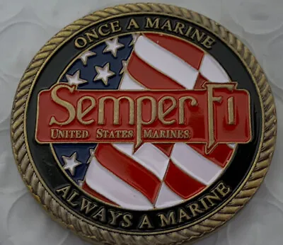 * US Marine Corps Challenge Coin Semper FI USMC Core Values Marine Collectible • $6.95