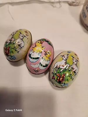 VTG  Litho Easter Egg Candy Tins Hong Kong Murray Allen Company • $15