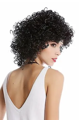 Wig Ladies Carnival Black Curly Kraus Curls Volume Afro Caribbean Latina • £8.60
