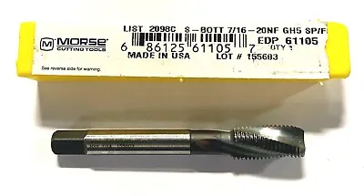 Morse 7/16-20NF Tap Semi Bottoming TiCN High Performance Spiral Flute USA Made • $14.70