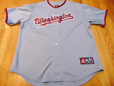 $49.99 • Buy Nwot Majestic Mlb Washington Nationals Gray Road Jersey Size Xl