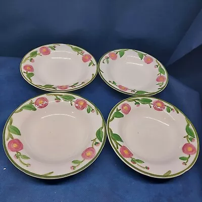 Vintage Metlox Poppytrail California Pottery  Camellia  Set/4 Rimmed Soup Bowls  • $18.99