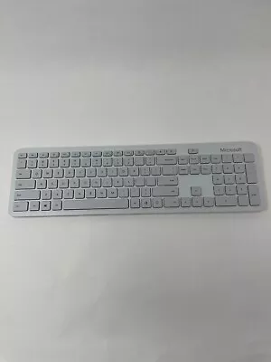 MICROSOFT Wireless Bluetooth Slim Light Keyboard Model 1898 - Glacier White • $19.98