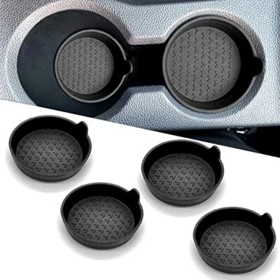 $11.94 • Buy  Car Cup Hoder Coaster 4 Pack,Silicone Cup Holder Coasters,Universal 4PCS Black