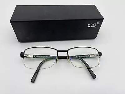 MontBlanc MB 635-3 001 55-18-145 Italy Eyeglasses Frame And Case • $39.99