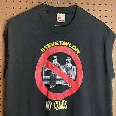 Vintage 80s Steve Taylor No Clones Band T-shirt XL Tour Concert Music Promo • $24.80