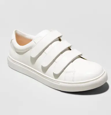 Women's Triple Strap Hook And Loop White Sneakers Nursing Work Shoes A New Day • $23.88
