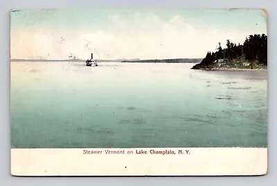 Postcard Steamer Steam Ship Lake Champlain Vermont VT Antique B19 • $5.49