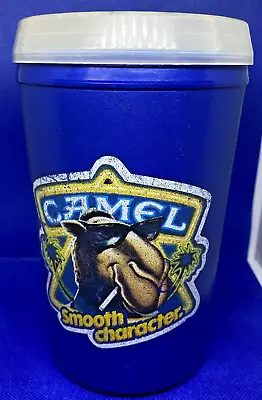 Vtg Joe Camel Aladdin Travel  Mug Cup Smooth Character 20 Oz Blue • $6.50