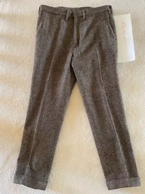 Monitaly Men's Brown Tweed Fully Lined Pants  Tagged Size 34 • $225