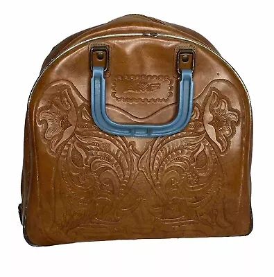 Vintage AMF Tooled Leather Bowling Ball Bag Broken Handle • $19.98